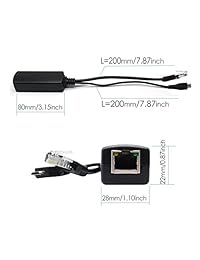 anvision 2 Pack activo 5 V 2,4 un adaptador divisor PoE IEEE 802.3 af Compatible Micro Usb 48 V a 5 V 2.4 A para tablets, Dropcam o Raspberry Pi, IPC, cámara IP y más
