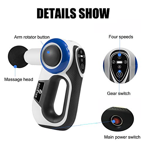Percussion Massage Gun-Hand held Deep Tissue Muscle Professional Cordless Portable Powerful Massagers for Relieve Muscle Soreness and Stiffness