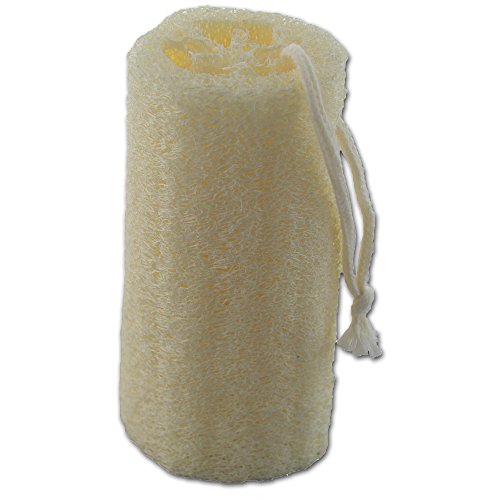100% Natural Exfoliating Loofah Bath Sponge Scrubber with Hang Rope , Great for Skin Care in the Bath , Spa or Shower , 5 inchesï¼ŒPack of 3