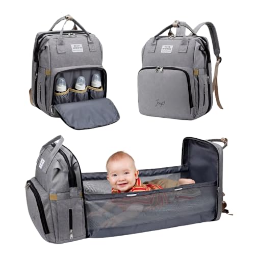 Jeap Baby Changing Backpack | Baby Changing Bag with Changing Mat | with Thermal Pockets and Stroller Hooks | Large and Waterproof Fabric | Baby Backpack for Mom and Dad