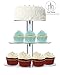 Utenlid Acrylic 3-Tier Round Stacked Party Cupcake Stand with Stable Screw-On Pillars - Tiered Cupcake Stand/Cupcake Tower