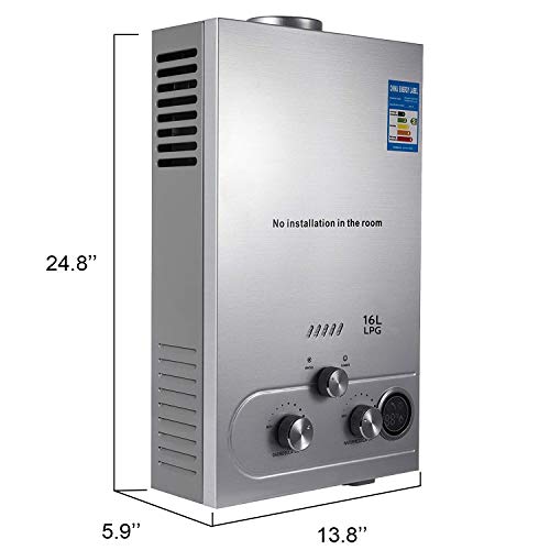 INWAVE Propane Hot Water Heater 18L Tankless Propane Water heater 4