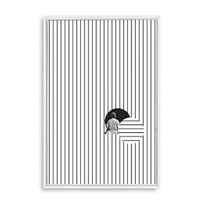 Framed Canvas Wall Art Modern Geometric Pattern Canvas Prints Home Artwork Decoration for Living Room,Bedroom - 16x24 inches