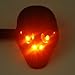 2x Amber Skull Style 4 LED Front Rear Indicator Turn Signal Lights Compatible with Custom Universal Motorcycle Motorbike Bike-Black Housing