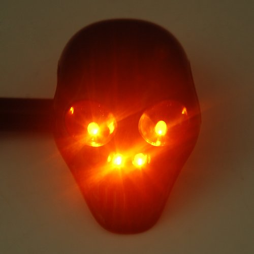 4x Amber Skull 4 LED Black Casing Housing Turn Signal Blinker Light Lighting For Motorcycle Cruiser Chopper Honda Shadow Yamaha V Star - Thumbnail 7