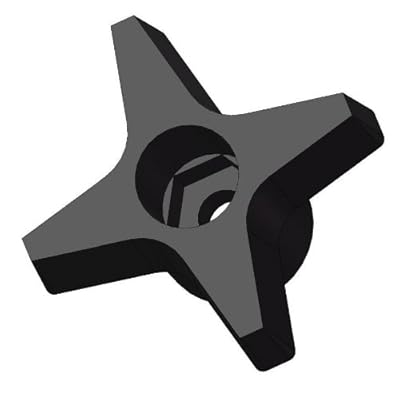 Innovative Components ANH8-HEX4P7- 2.50" Snap Lock 4 Prong Knob hex hole to accept M12 nut and bolts, black pp (Pack of 10)