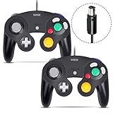 Gamecube Controller, VOYEE Wired Game Cube Gamepads 2 Pack for Nintendo Gamecube & Wii Console (Black)