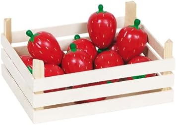 Goki - 51875 - Imitación - 12 cajas de fresas de madera: Amazon.es: Juguetes y juegos