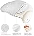 Swish Baby Flat Head Pillow for Sleeping - Head Shaping Memory Foam Pillow for Newborn w/2 Breathable Cotton Pillowcases (Grey Marl)