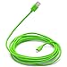 Aduro USB Charge & Sync Cable for Apple Devices, 10 Feet - Green