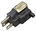 AC WORKS 15 to 20Amp 125Volt T-Blade Adapter (2PK-Compact)
