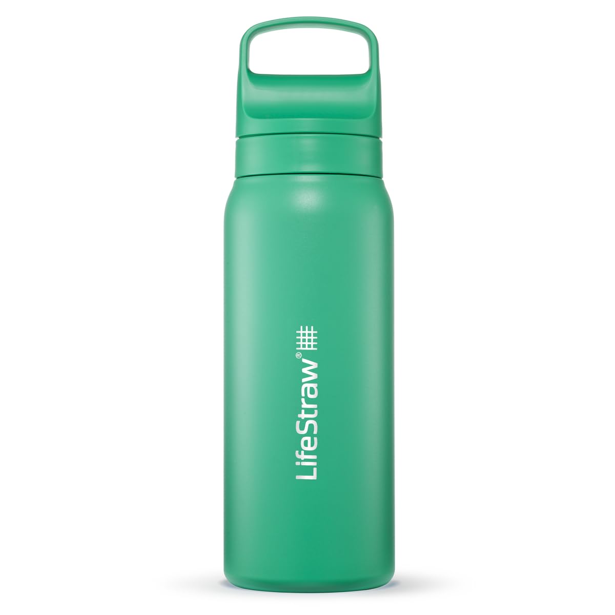 LifeStraw Go Series – Insulated Stainless Steel Water Filter Bottle for Travel and Everyday Use, 24oz Cactus Green — image 1