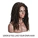 FASHION IDOL Synthetic Dreadlock Wigs 21 Inches Ombre Gold Faux Locs Wig Curly Rolls Twist Wig Wigs for Black Women
