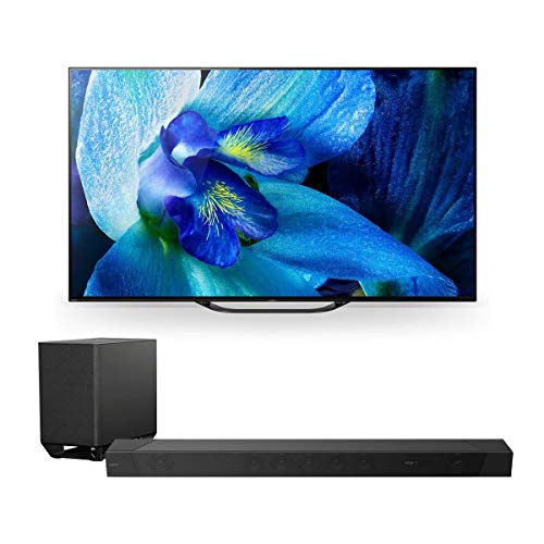 Sony XBR-55A8G 55″ BRAVIA OLED 4K HDR TV with HT-ST5000 7.1.2ch 800W Dolby Atmos Sound Bar
