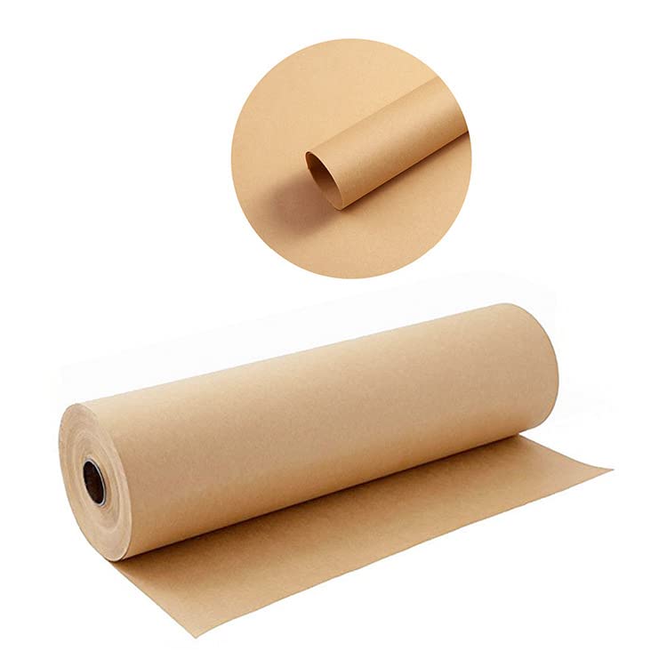 Braun Kraft Paper - Natural Recycled Paper, Kraft Paper Roll Ideal for Crafts, Gift Wrapping, Post, Shipping - 30.5 cm x 30 m