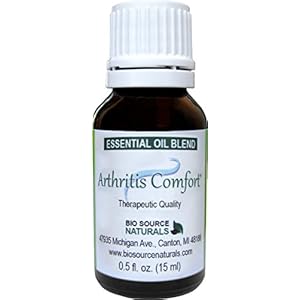 Arthritis Comfort Essential Oil Blend 15 ml with essential oils of Bay Leaf, Tea Tree, Lemon, Cedarwood, Frankincense, and Myrrh