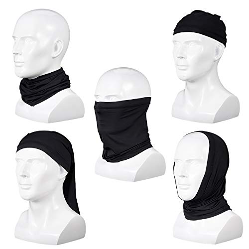 Unisex Neck Gaiter Face Scarf Face Cover Breathable for UV Protection Dust Wind Army Green