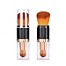 Oval Makeup Brush - Premium Foundation Brushes, Kabuki Brushes, Blush Brushes, Contour Brushes, Blending Brushes, Face Brushes for Blending Liquid, Cream or Flawless Powder Cosmetics (Black)