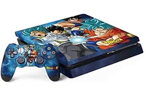 Skinit Decal Gaming Skin compatible with PS4 Slim Bundle - Officially Licensed Dragon Ball Super Goku Vegeta Super Ball Design
