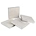 Thirstystone Silver Edge Square White Marble Coasters, One Size