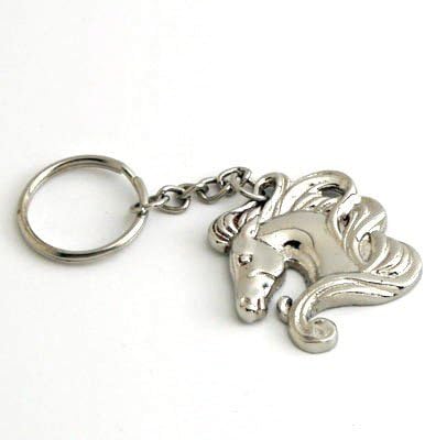 Liards Nickel Horse Head Keychain. Keyring. - Set of 4