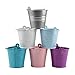 AerWo Mini Metal Bucket Tin Candy Box Buckets Souvenirs Gift Pails for Bridal Wedding Party Baby Showers (Blue, 50pcs)