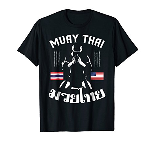 Muay Thai USA GiftsThailand American Flag Muay Thai Thai Boxing T-Shirt T-ShirtOEKO-TEX STANDARD 100