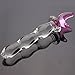 Crystal Glass Pleasure Wand Dildo Penis - AKStore - Half-Moon, Pink