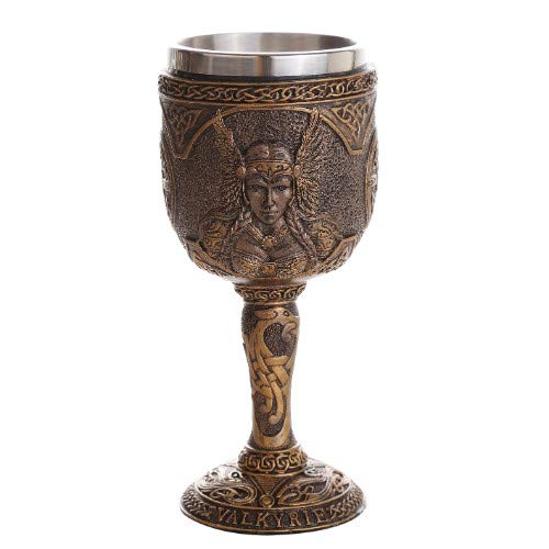Pacific Giftware Norse Mythology Valhalla Warriors Valkyrie Wine Goblet Chalice Cup 7oz