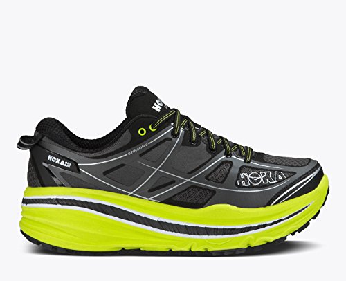 Hoka One One Mens Stinson 3 ATR Trail Running Shoes, Grey/Citrus - 8 D(M) US