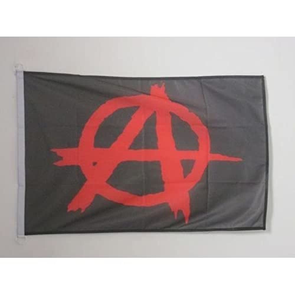 AZ FLAG Anarchy Black and red Nautical Flag 18'' x 12'', Arnachism Movement flags 30 x 45 cm, Banner 12x18 in for boat