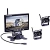 Podofo Draadloze achteruitrijcamera, draadloze parkeerhulp met 7 inch LCD-monitor, 18 IR-leds, nachtzicht, waterdicht…