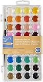 36 Color Fundamental Watercolor Pan Set with Paint Brush by Artists Loft