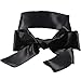 2 Pack Sleep Mask Silk Eye Mask Satin Blindfold Tie Black, 150 cm