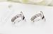 Unisex Man 925 Sterling Silver Plain Black Mens Cross Stud Earrings Hoop Huggie Gift Plain