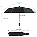 Tadge Goods Windproof Travel Umbrella with Automatic Open/Close (Black) Repel Rain Resistant Canopy with Teflon Coating | Wind Proof Durability | Includes Carry Bag