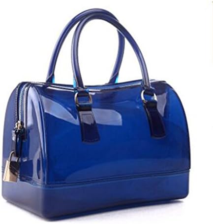 Small Ants The New Medium Jelly Bags Of Candy Color Transparent Crystal Handbag Handbag Women's Package (Navy)