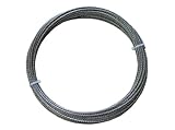 Loos Stainless Steel 302/304 Wire Rope, 7x7 Strand Core, 1/8" Bare OD, 25' Length, 1700 lbs Breaking Strength