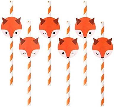 My Little Day Fox Paper Straws