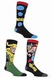 SockShop Men's 3 Pair Marvel Thor and Loki Cotton Socks 7-12 Assorted