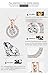 Kedar 18k Rose Gold Plated Austrian Crystal Circle Necklace Pendant with 18
