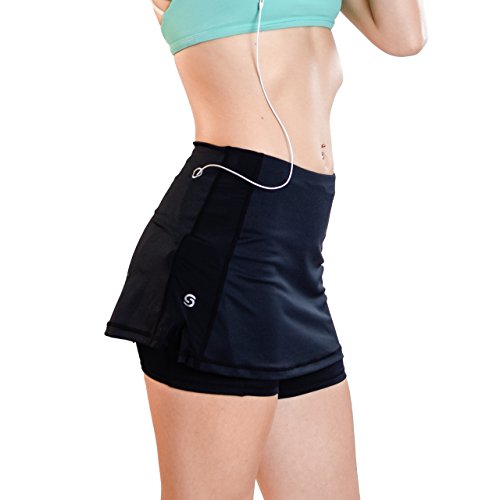 Sport-it Tennis Skort, Running Skirt Shorts with Side and Waistband Pockets, Tummy Control (Extra Large)