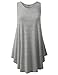 URBANCLEO Womens Scoop Neck Sleeveless Elong Tunic Top Shirt Hgray 3XLARGE