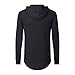 Aiyino Mens Hipster Hip Hop Pullover Hoodie Sweatshirt Long Sleeve T shirts US XL Black