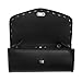 Ultimate Leather Black Waterproof Chrome Studded Motorcycle Windshield Bag - One Size