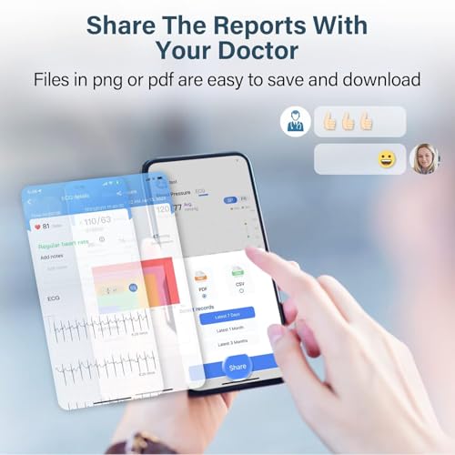 CheckMe Armfit Plus Arm Blood Pressure Monitor with ECG and ECG Report Analysis, Automatic Measurement in 30S, Free APP for Android and iOS, with Multi-User Management and Unlimited Storage