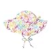 i play. by green sprouts baby girls Brim Sun Protection | All-day Upf 50+ Sun Protection for Head, Neck, & Eyes Hat, White Butterfly, 9-18 Months US