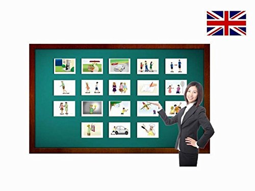 Phrasal Verbs Flash Cards in English - Set 1 - Vocabulary Picture Cards for Language Learning