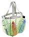 Handy Laundry Mesh Shower Caddy - 7 Pocket Portable Bathroom Organizer Tote for Travel, Gym & Dorm - Collapsible Small Shower Caddy Bag to Hold Toiletries & Essentials (Green)