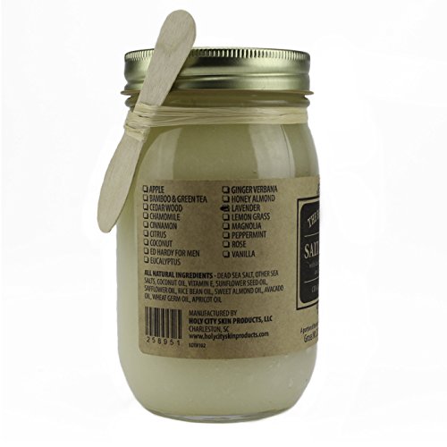 Holy City Revitalizing Dead Sea Salt Hand and Body Scrub - Lavender, 16 fl oz